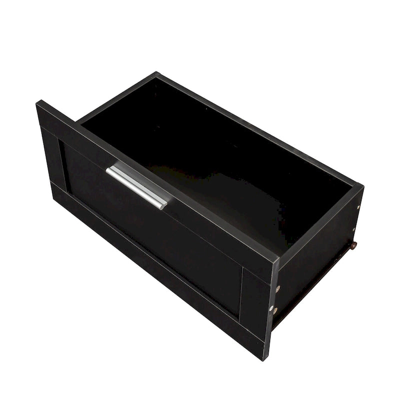 Meuble TV 80" – Noir / Blanc / Noyer / Fauve, Style minimaliste, Montage par 1 personne