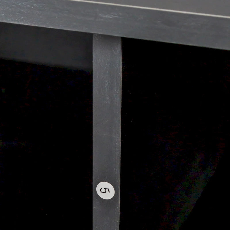 Meuble TV 80" – Noir / Blanc / Noyer / Fauve, Style minimaliste, Montage par 1 personne