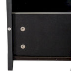 Meuble TV 80" – Noir / Blanc / Noyer / Fauve, Style minimaliste, Montage par 1 personne