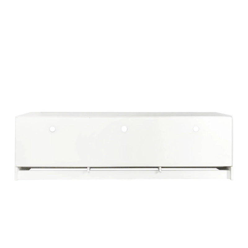 Meuble TV 80" – Noir / Blanc / Noyer / Fauve, Style minimaliste, Montage par 1 personne