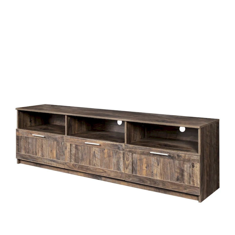 Meuble TV 80" – Noir / Blanc / Noyer / Fauve, Style minimaliste, Montage par 1 personne