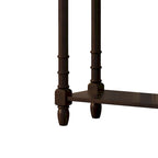 Console en Bois de Couleur Expresso/Bleu Marine avec 2 Tiroirs et Étagère Inférieure, Pour 1 Personne