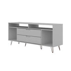 Meuble TV console Manhattan Comfort Rockefeller 62,99 po à pieds en métal