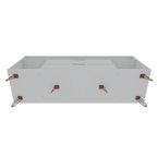 Meuble TV console Manhattan Comfort Rockefeller 62,99 po à pieds en métal