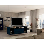 Meuble TV console Manhattan Comfort Rockefeller 62,99 po à pieds en métal