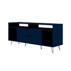 Meuble TV console Manhattan Comfort Rockefeller 62,99 po à pieds en métal