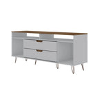 Meuble TV console Manhattan Comfort Rockefeller 62,99 po à pieds en métal