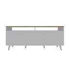 Meuble TV console Manhattan Comfort Rockefeller 62,99 po à pieds en métal