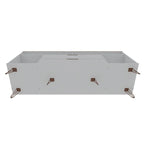 Meuble TV console Manhattan Comfort Rockefeller 62,99 po à pieds en métal