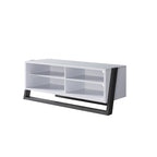Meuble TV Mid-Century Modern à 4 étagères, Gris naturel/vieilli, 2 tailles