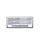 Meuble TV Mid-Century Modern à 4 étagères, Gris naturel/vieilli, 2 tailles