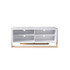 Meuble TV Mid-Century Modern à 4 étagères, Gris naturel/vieilli, 2 tailles