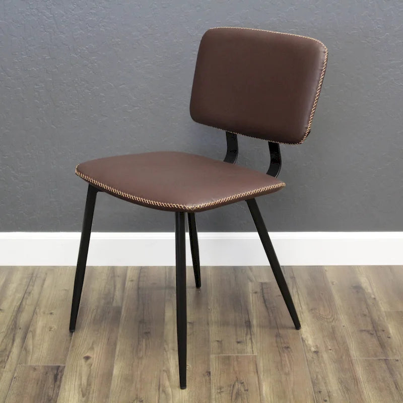 Chaise de salle à manger en similicuir multicolore, une place
