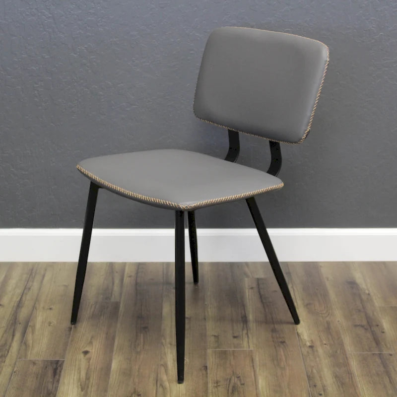 Chaise de salle à manger en similicuir multicolore, une place