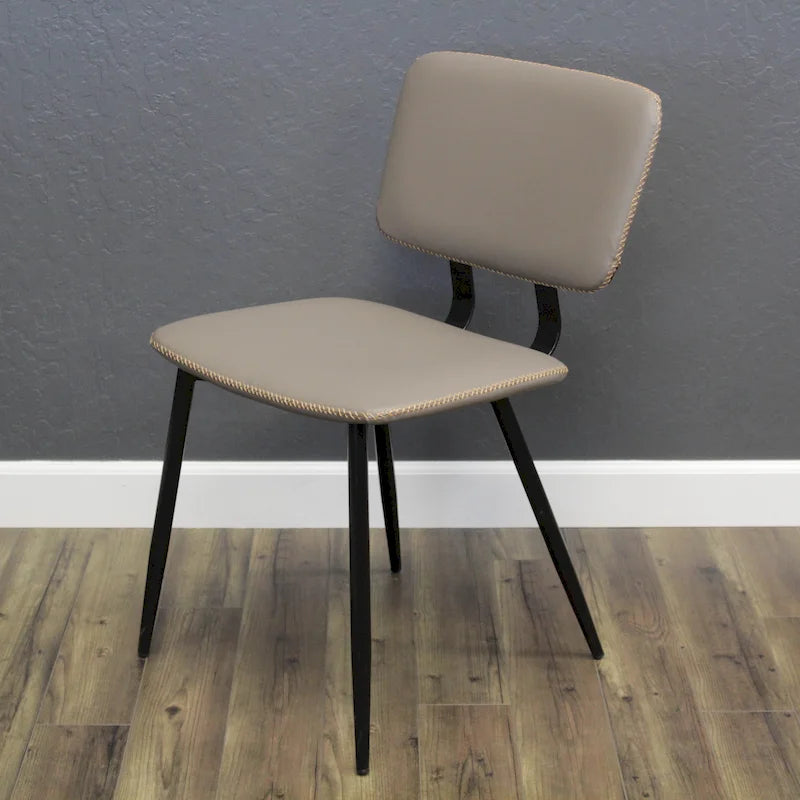 Chaise de salle à manger en similicuir multicolore, une place