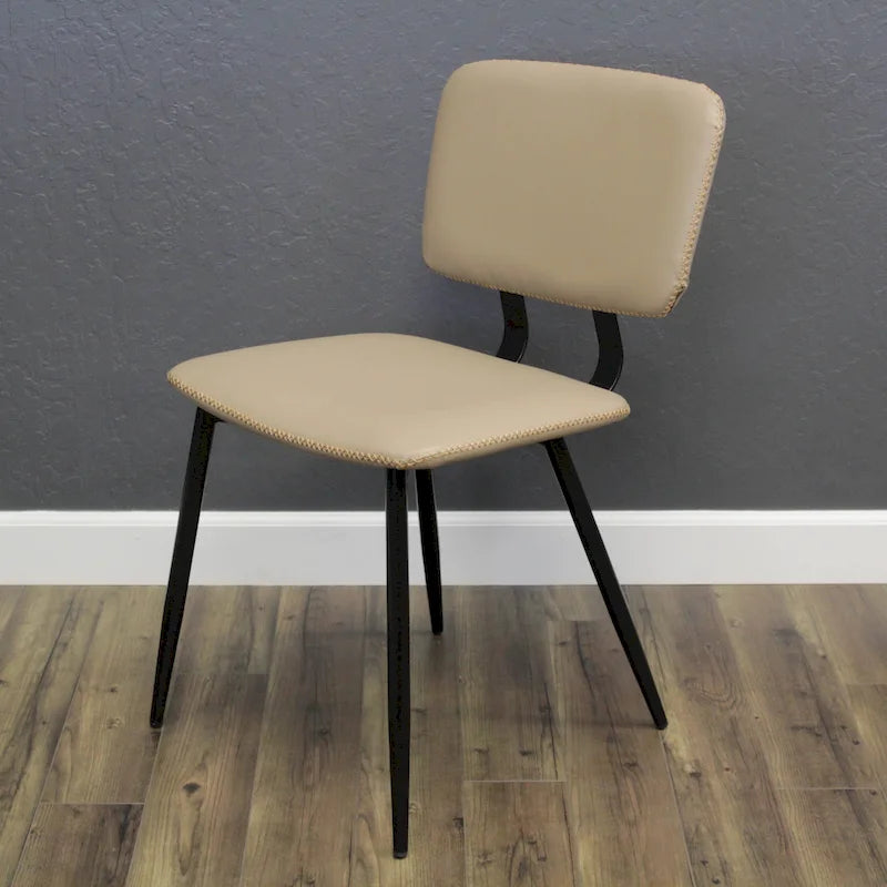 Chaise de salle à manger en similicuir multicolore, une place