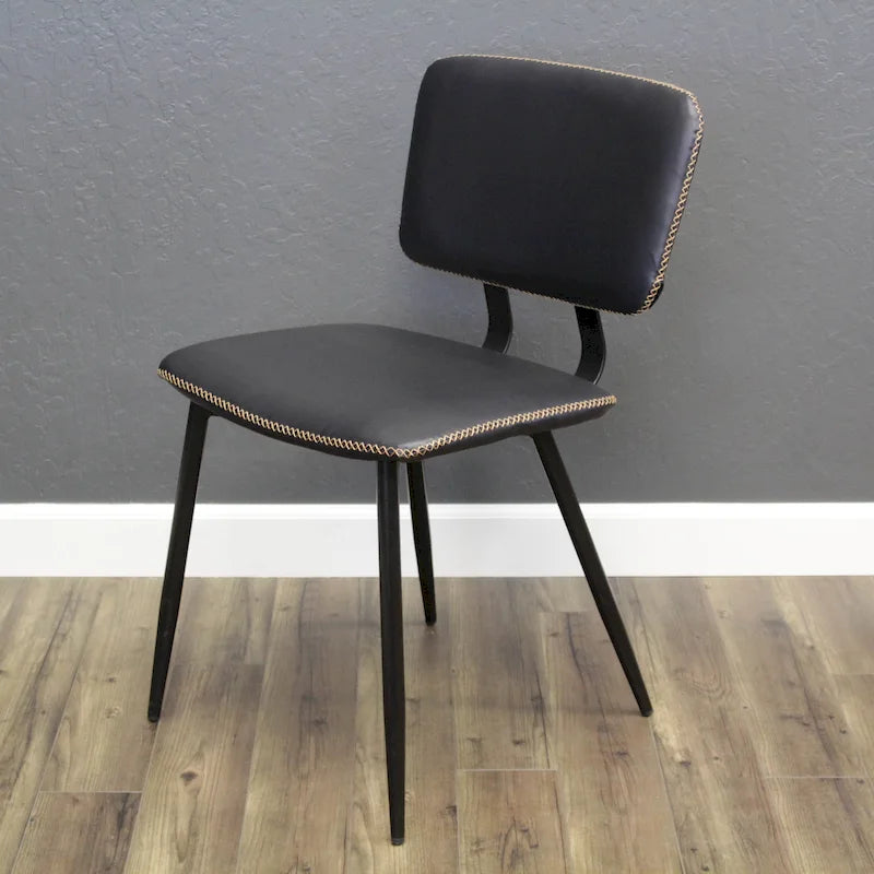 Chaise de salle à manger en similicuir multicolore, une place