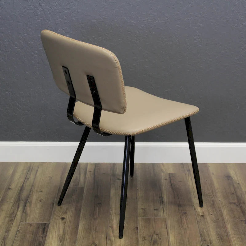 Chaise de salle à manger en similicuir multicolore, une place