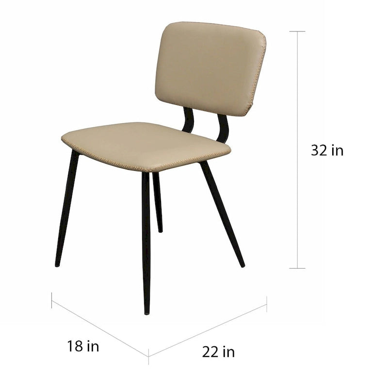 Chaise de salle à manger en similicuir multicolore, une place