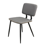 Chaise de salle à manger en similicuir multicolore, une place