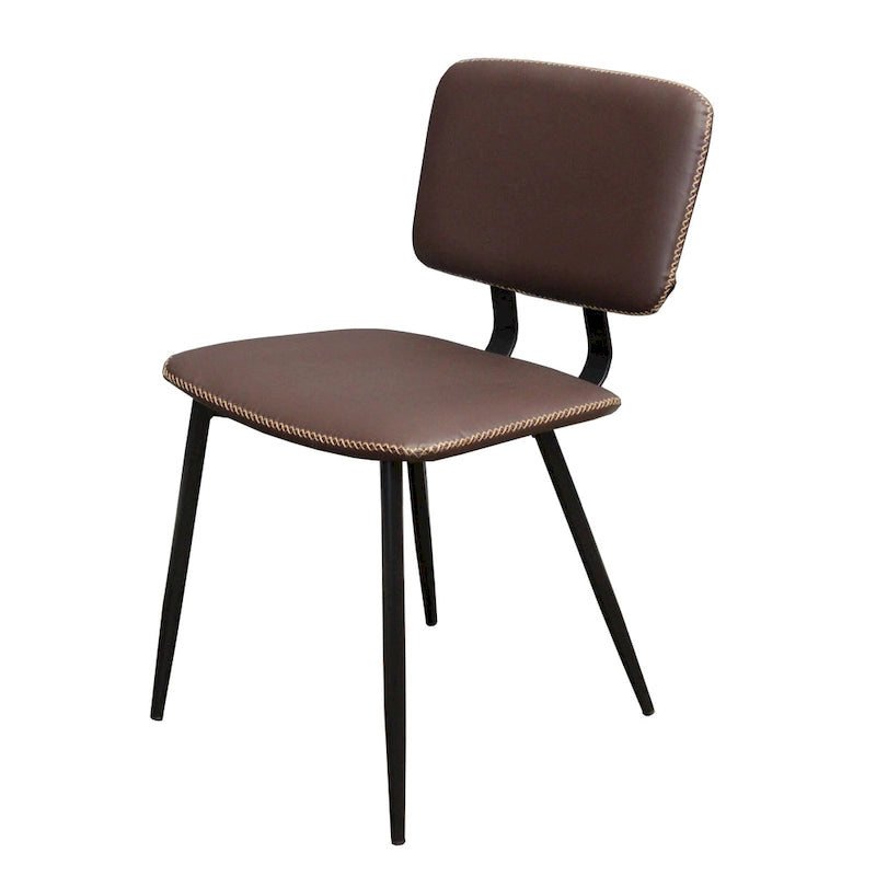 Chaise de salle à manger en similicuir multicolore, une place