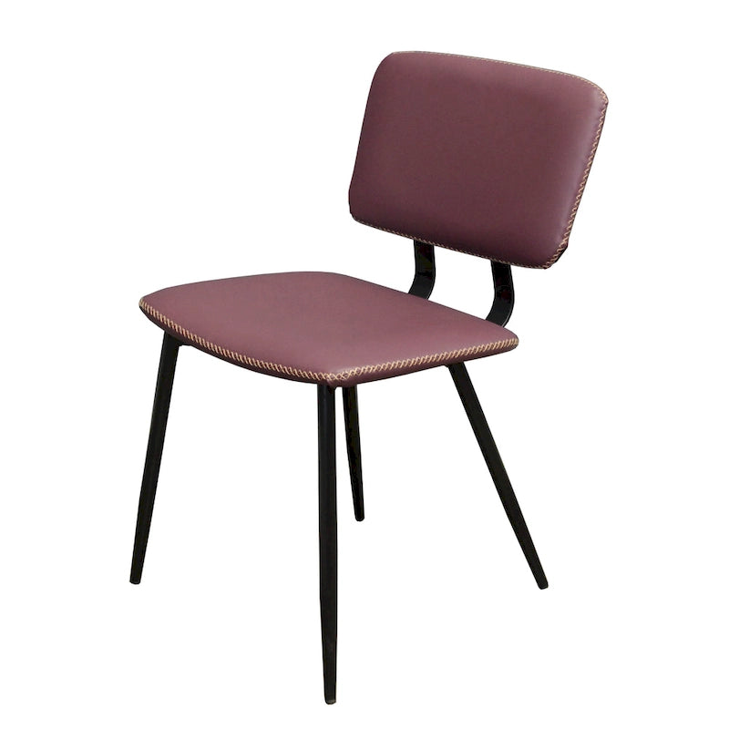 Chaise de salle à manger en similicuir multicolore, une place
