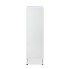 Commode 5 tiroirs blanche/noyer, unité simple