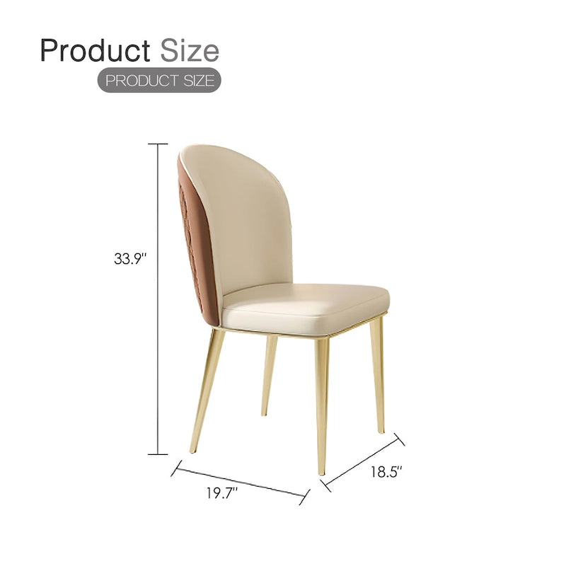 Chaise de salle à manger Off-White avec dossier croisé, style moderne du milieu du siècle, lot de 2