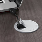 Ensemble de bureau 3 pièces pour 1 personne en Noyer moderne / Blanc / Noyer noir / Gris platine / Gris orage