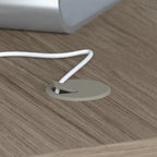 Ensemble de bureau 3 pièces pour 1 personne en Noyer moderne / Blanc / Noyer noir / Gris platine / Gris orage