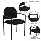 Chaise de salle à manger empilable en tissu noir / bordeaux / gris / marine, 1 place, empilable jusqu'à 5 unités