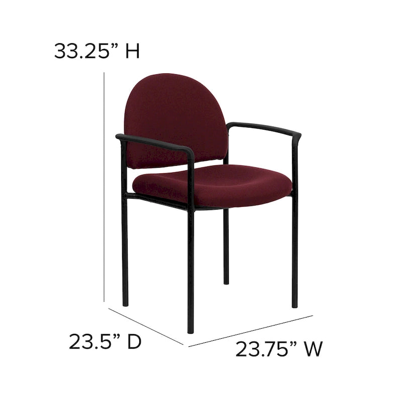 Chaise de salle à manger empilable en tissu noir / bordeaux / gris / marine, 1 place, empilable jusqu'à 5 unités