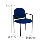 Chaise de salle à manger empilable en tissu noir / bordeaux / gris / marine, 1 place, empilable jusqu'à 5 unités