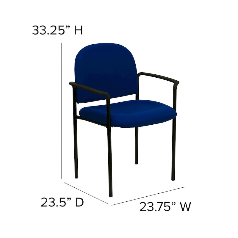 Chaise de salle à manger empilable en tissu noir / bordeaux / gris / marine, 1 place, empilable jusqu'à 5 unités