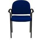Chaise de salle à manger empilable en tissu noir / bordeaux / gris / marine, 1 place, empilable jusqu'à 5 unités
