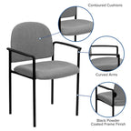 Chaise de salle à manger empilable en tissu noir / bordeaux / gris / marine, 1 place, empilable jusqu'à 5 unités