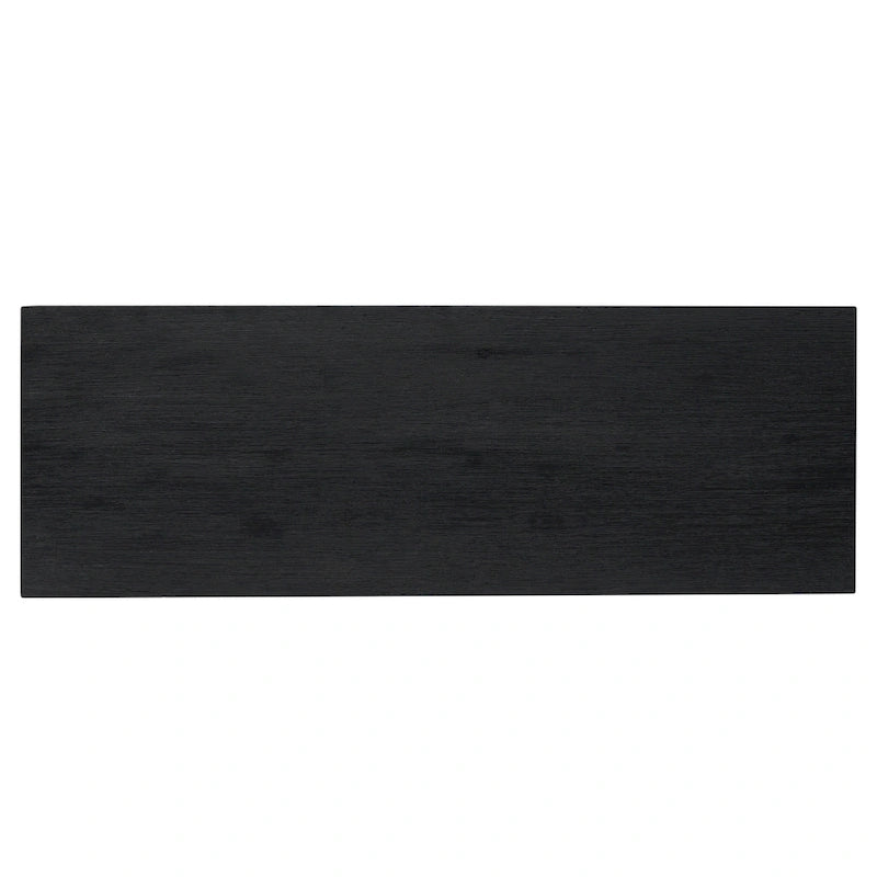 Banc TV en acacia massif, couleur marron/sable flotté/noir alto, simple