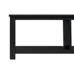 Banc TV en acacia massif, couleur marron/sable flotté/noir alto, simple