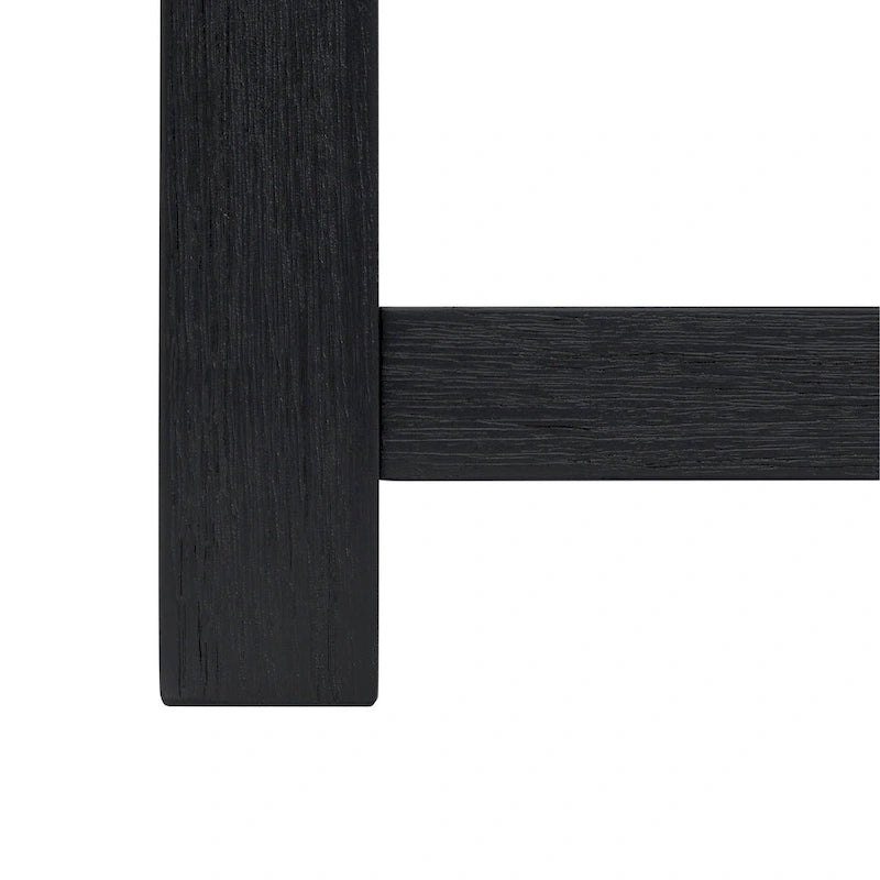 Banc TV en acacia massif, couleur marron/sable flotté/noir alto, simple