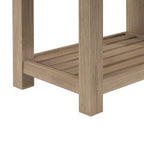 Banc TV en acacia massif, couleur marron/sable flotté/noir alto, simple