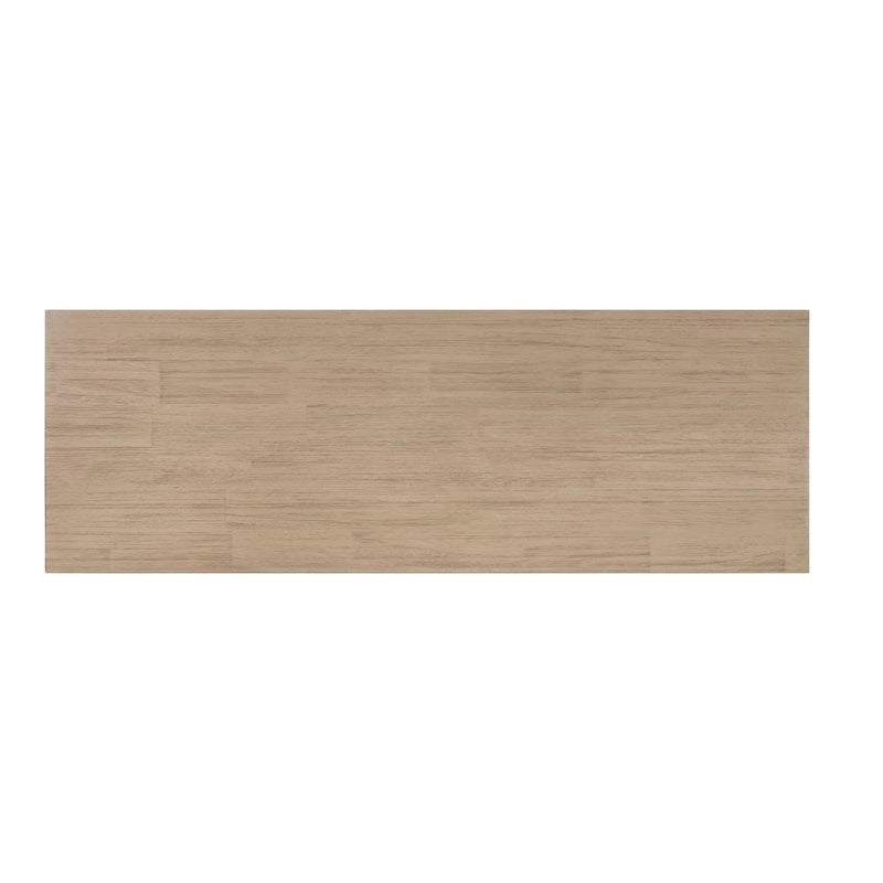 Banc TV en acacia massif, couleur marron/sable flotté/noir alto, simple