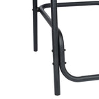 Tabouret de bar en rotin gris/noir/marron moyen, lot de 4, intérieur/extérieur