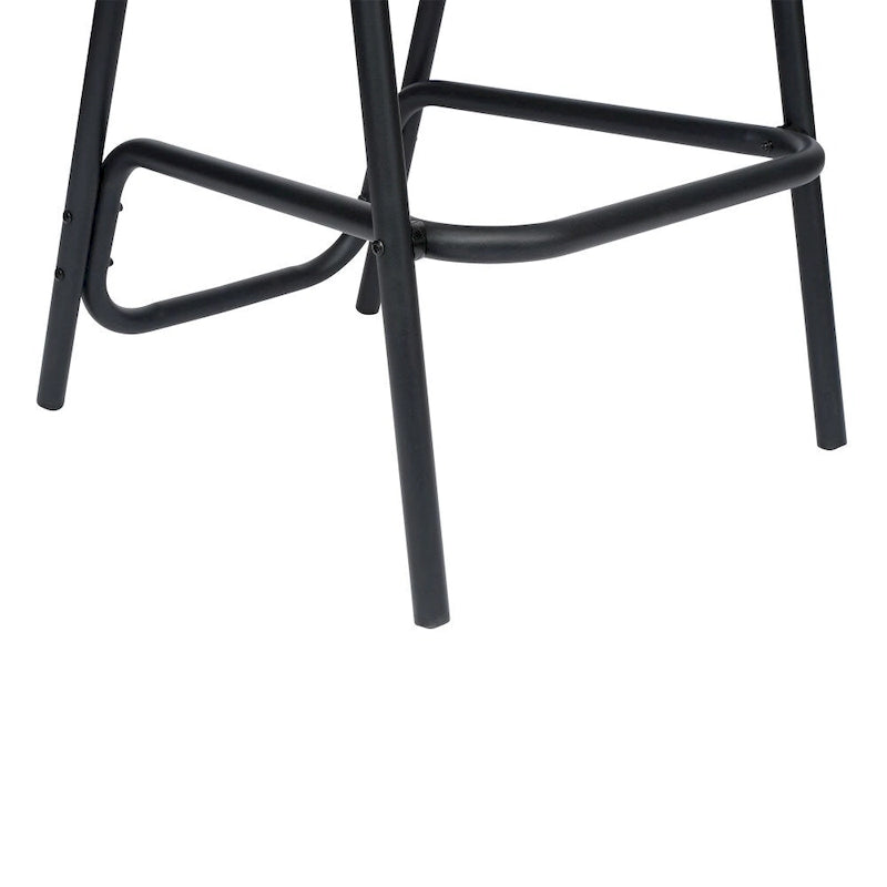 Tabouret de bar en rotin gris/noir/marron moyen, lot de 4, intérieur/extérieur
