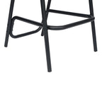 Tabouret de bar en rotin gris/noir/marron moyen, lot de 4, intérieur/extérieur