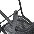 Tabouret de bar en rotin gris/noir/marron moyen, lot de 4, intérieur/extérieur