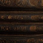 Tabouret rond en bois sculpté, naturel / marron foncé / noir, une place