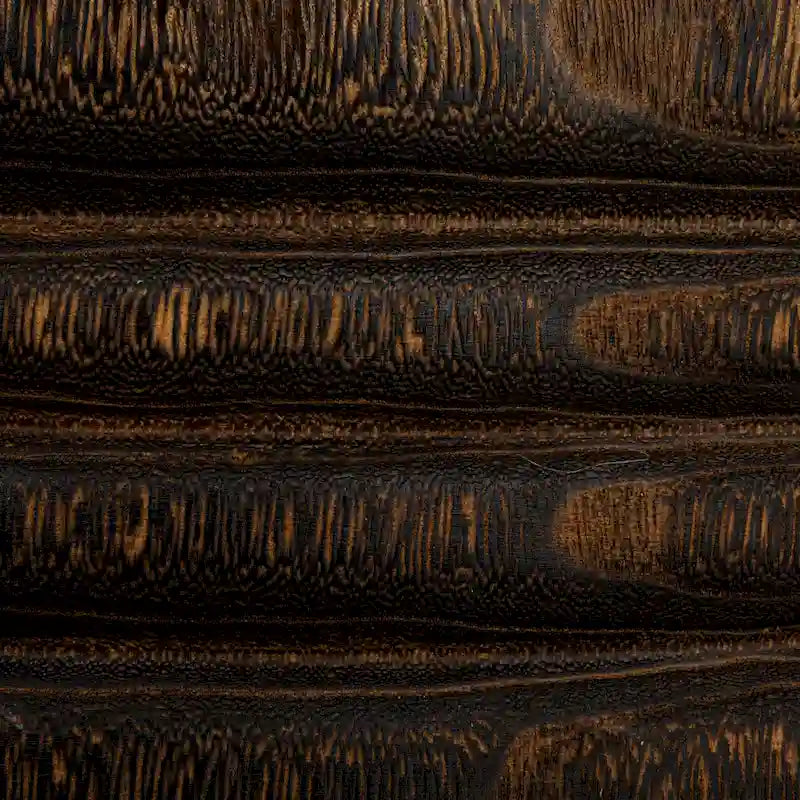 Tabouret rond en bois sculpté, naturel / marron foncé / noir, une place