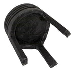 Tabouret rond en bois sculpté, naturel / marron foncé / noir, une place