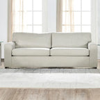 Canapé 3 places à dossier souple Ash Grey / Bleu / Chiffon Naturel