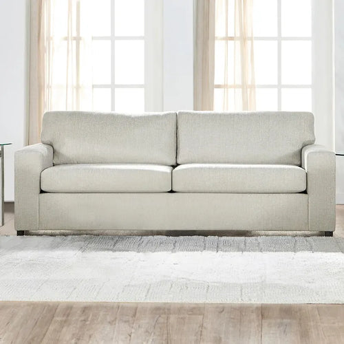 Canapé 3 places à dossier souple Ash Grey / Bleu / Chiffon Naturel